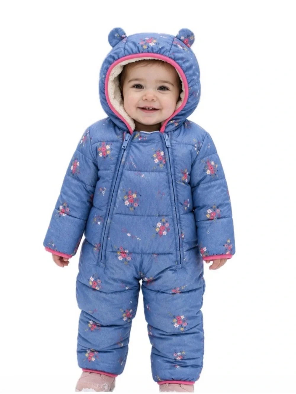 Baby Gap, ColdControl Ultra Max Floral Puffer Snowsuit Primaloft, Size 18-24M